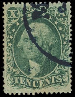 US Stamp Value Scott # 31: 10c 1857 Washington. Daniel Kelleher Auctions, Jan 2012, Sale 628, Lot 231