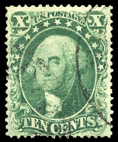 Value of US Stamp Scott Catalogue #31: 1857 10c Washington. Matthew Bennett International, May 2014, Sale 350, Lot 74