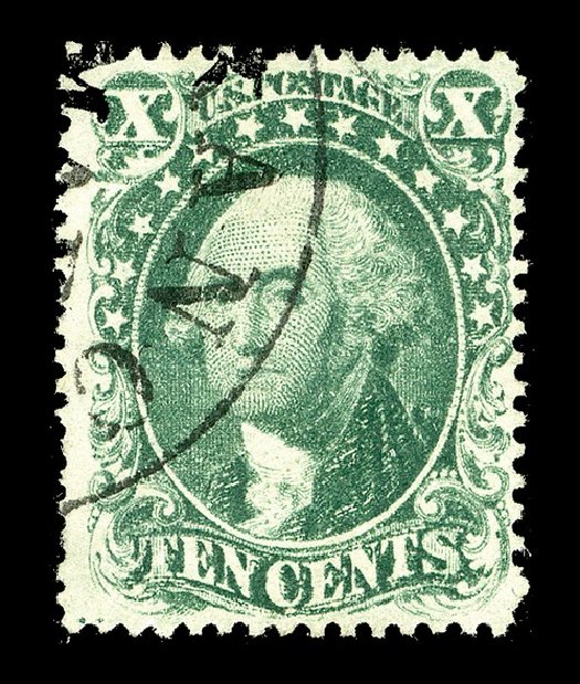 Value of US Stamp Scott Catalog # 31: 1857 10c Washington. Spink Shreves Galleries, May 2014, Sale 148, Lot 54