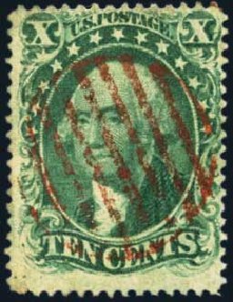 US Stamps Values Scott Catalog 31 - 10c 1857 Washington. Harmer-Schau Auction Galleries, May 2013, Sale 97, Lot 325