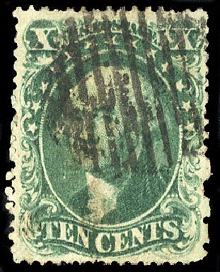 US Stamp Value Scott Cat. # 31 - 10c 1857 Washington. Cherrystone Auctions, Oct 2012, Sale 201210, Lot 32