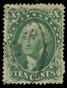 US Stamp Prices Scott Catalogue # 31: 10c 1857 Washington. Daniel Kelleher Auctions, Aug 2012, Sale 631, Lot 732