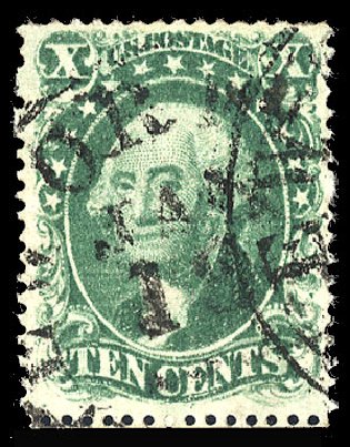 Costs of US Stamps Scott 31: 1857 10c Washington. Cherrystone Auctions, Apr 2012, Sale 201204, Lot 36