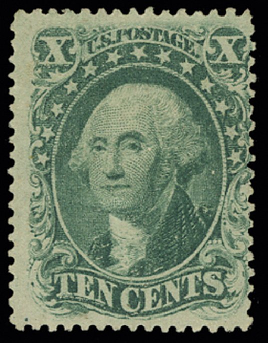 US Stamp Values Scott Cat. 31: 1857 10c Washington. H.R. Harmer, May 2014, Sale 3005, Lot 1066