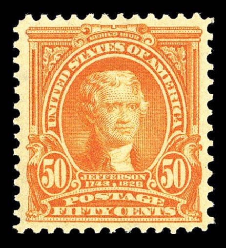 Price of US Stamps Scott Catalogue #310 - 1903 50c Jefferson. Matthew Bennett International, Sep 2012, Sale 345, Lot 307