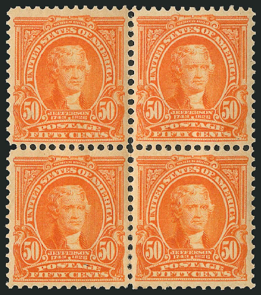 US Stamps Price Scott Cat. 310 - 50c 1903 Jefferson. Robert Siegel Auction Galleries, Mar 2012, Sale 1019, Lot 687