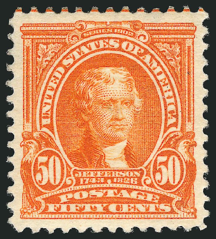Cost of US Stamp Scott 310: 50c 1903 Jefferson. Robert Siegel Auction Galleries, Jun 2012, Sale 1026, Lot 1367