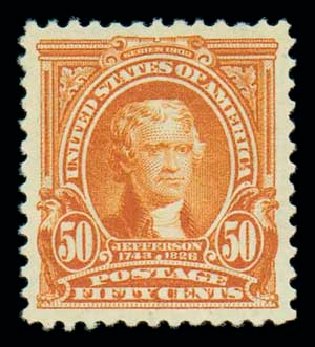 US Stamp Price Scott Catalog #310 - 1903 50c Jefferson. Matthew Bennett International, Oct 2007, Sale 322, Lot 2158