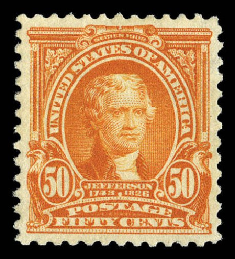 US Stamp Value Scott #310 - 50c 1903 Jefferson. Matthew Bennett International, Sep 2012, Sale 346, Lot 788