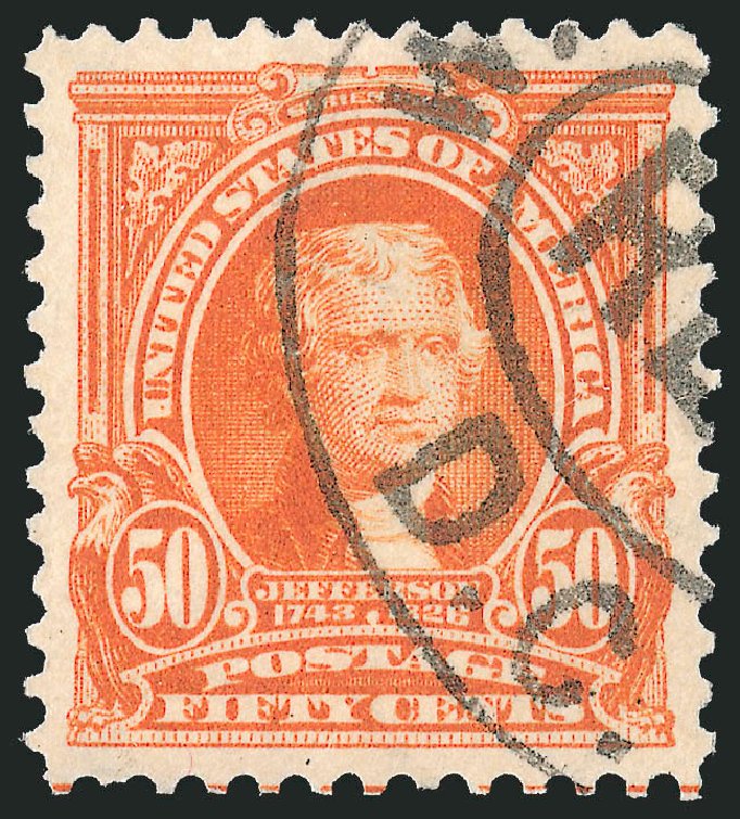 Cost of US Stamp Scott 310 - 50c 1903 Jefferson. Robert Siegel Auction Galleries, Nov 2013, Sale 1061, Lot 3828