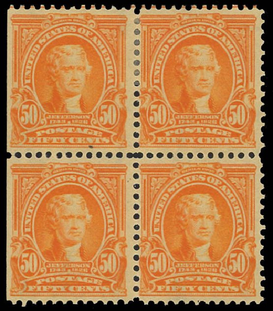 Price of US Stamp Scott Catalogue # 310: 50c 1903 Jefferson. Daniel Kelleher Auctions, Apr 2012, Sale 629, Lot 289