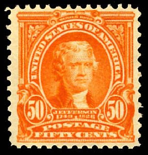 Costs of US Stamp Scott #310: 1903 50c Jefferson. Daniel Kelleher Auctions, Dec 2012, Sale 633, Lot 560
