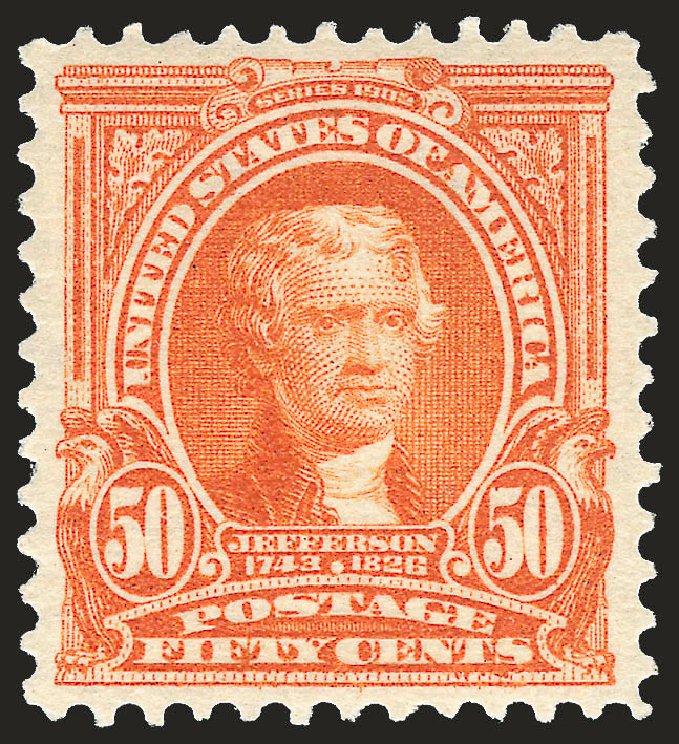 US Stamp Value Scott 310: 50c 1903 Jefferson. Robert Siegel Auction Galleries, Sep 2009, Sale 976, Lot 1870