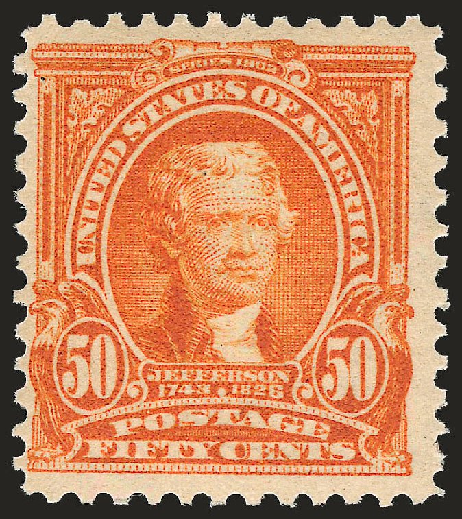 US Stamp Values Scott #310 - 1903 50c Jefferson. Robert Siegel Auction Galleries, Apr 2010, Sale 984, Lot 750