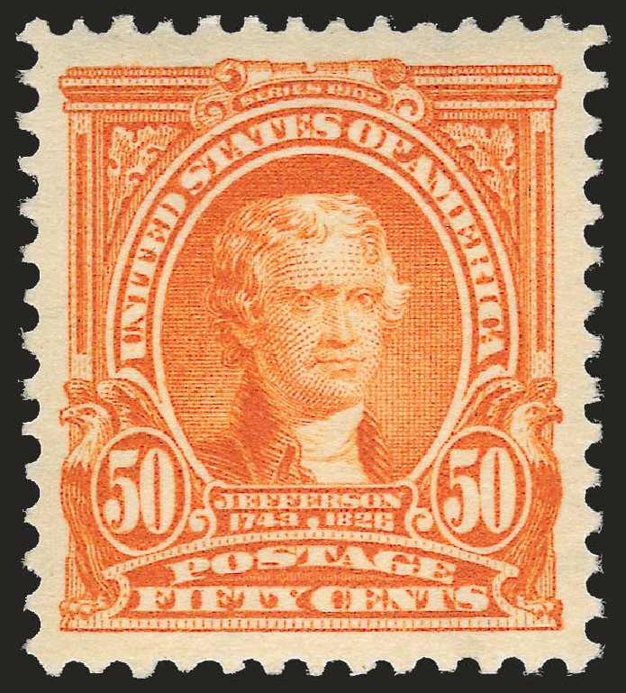 Value of US Stamp Scott Catalogue 310 - 1903 50c Jefferson. Robert Siegel Auction Galleries, Jun 2009, Sale 973, Lot 184