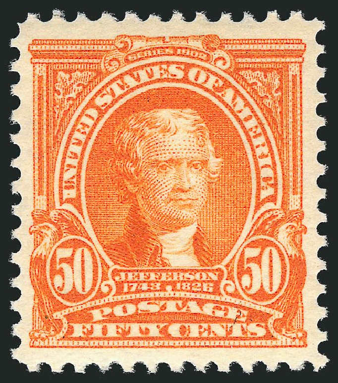 Values of US Stamps Scott Cat. # 310 - 50c 1903 Jefferson. Robert Siegel Auction Galleries, Mar 2011, Sale 1007, Lot 2595