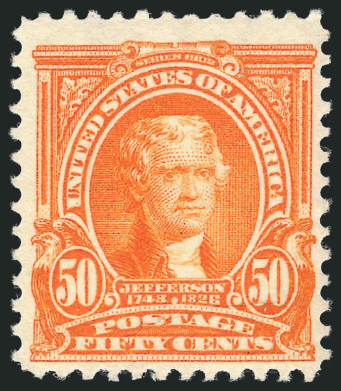Values of US Stamp Scott # 310 - 1903 50c Jefferson. Robert Siegel Auction Galleries, Oct 2012, Sale 1033, Lot 4175