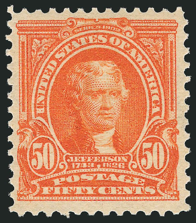 Prices of US Stamps Scott Catalog 310 - 50c 1903 Jefferson. Robert Siegel Auction Galleries, Oct 2011, Sale 1014, Lot 1732