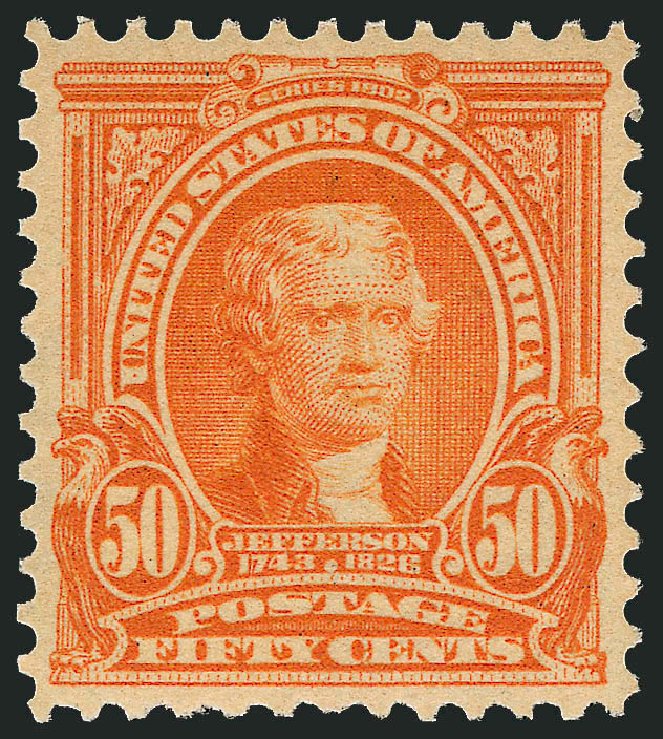 US Stamps Value Scott Cat. # 310: 1903 50c Jefferson. Robert Siegel Auction Galleries, Sep 2009, Sale 968B, Lot 382