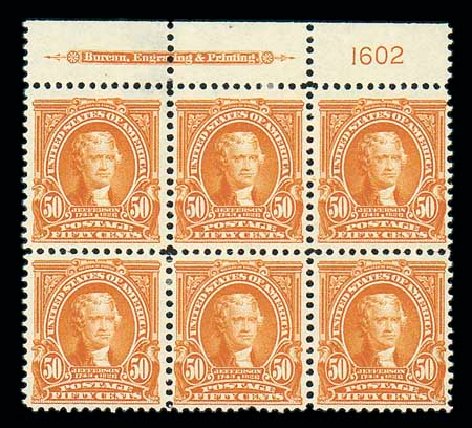 Prices of US Stamp Scott # 310 - 50c 1903 Jefferson. Matthew Bennett International, Dec 2007, Sale 325, Lot 1933