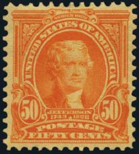 Cost of US Stamps Scott #310 - 50c 1903 Jefferson. Harmer-Schau Auction Galleries, Oct 2011, Sale 91, Lot 266
