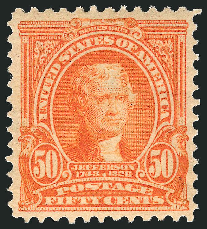 Price of US Stamps Scott 310 1903 50c Jefferson