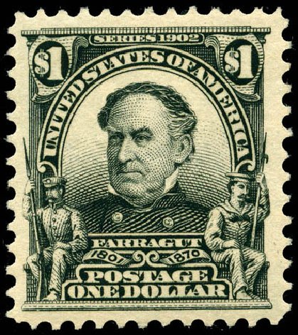 US Stamp Prices Scott Catalogue # 311: 1903 US$1.00 Farragut. Matthew Bennett International, Jun 2008, Sale 328, Lot 847