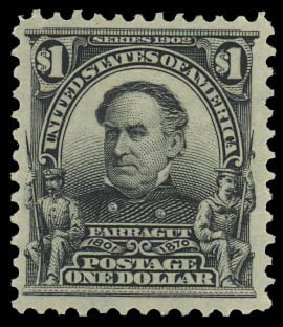US Stamps Value Scott #311 - US$1.00 1903 Farragut. Daniel Kelleher Auctions, Oct 2012, Sale 632, Lot 1237