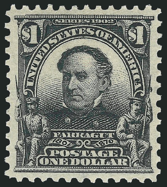 Cost of US Stamp Scott Cat. # 311 - US$1.00 1903 Farragut. Robert Siegel Auction Galleries, Feb 2015, Sale 1093, Lot 27