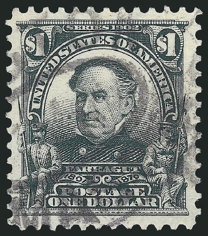 Values of US Stamps Scott 311 - 1903 US$1.00 Farragut. Robert Siegel Auction Galleries, Jun 2009, Sale 975, Lot 1677