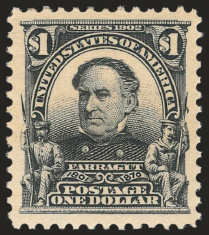 Values of US Stamps Scott Cat. 311: US$1.00 1903 Farragut. Robert Siegel Auction Galleries, Sep 2009, Sale 976, Lot 1877