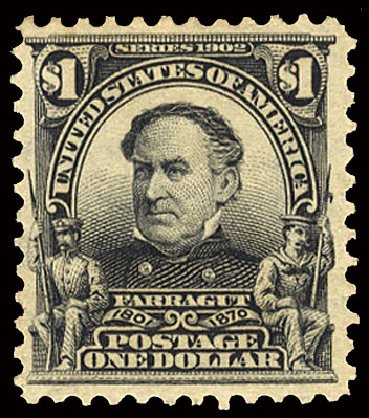 Cost of US Stamps Scott # 311 - US$1.00 1903 Farragut. Cherrystone Auctions, Nov 2010, Sale 201011, Lot 148