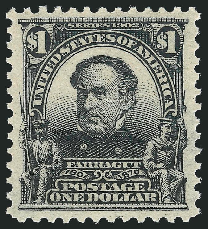 US Stamps Values Scott Catalog #311: US$1.00 1903 Farragut. Robert Siegel Auction Galleries, Jun 2012, Sale 1026, Lot 1368
