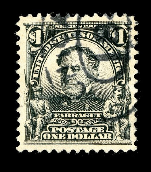 Prices of US Stamp Scott 311: US$1.00 1903 Farragut. Spink Shreves Galleries, May 2014, Sale 148, Lot 258
