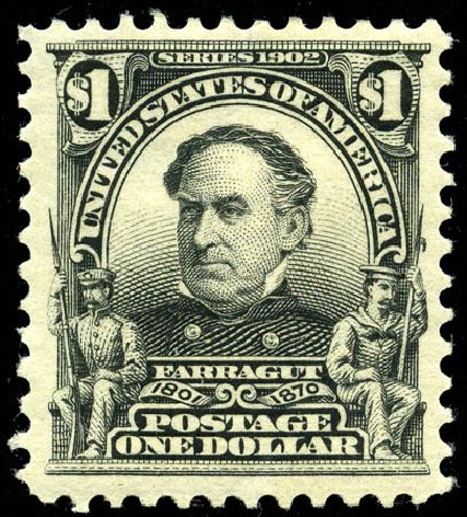 Cost of US Stamp Scott Catalogue #311: 1903 US$1.00 Farragut. Matthew Bennett International, Jun 2008, Sale 328, Lot 849