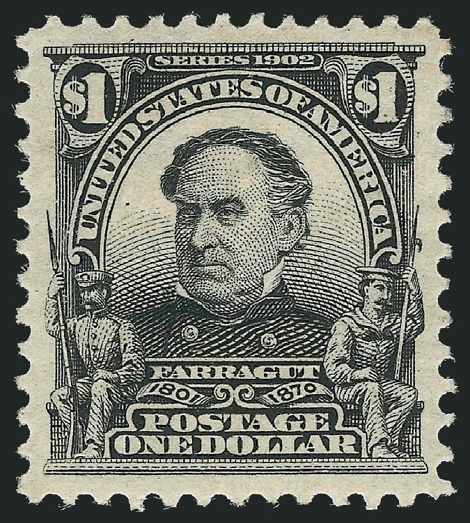 Values of US Stamps Scott 311: US$1.00 1903 Farragut. Robert Siegel Auction Galleries, Mar 2012, Sale 1019, Lot 689