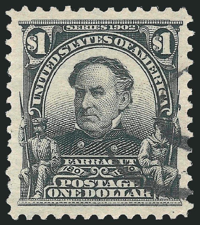 Value of US Stamp Scott Cat. #311: US$1.00 1903 Farragut. Robert Siegel Auction Galleries, Feb 2015, Sale 1093, Lot 29