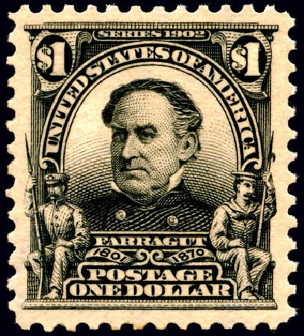 Price of US Stamps Scott 311 - 1903 US$1.00 Farragut. Matthew Bennett International, Jun 2008, Sale 328, Lot 850