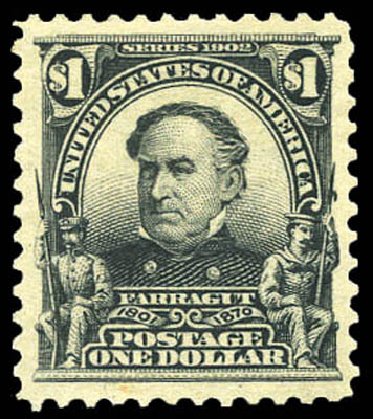 Cost of US Stamp Scott Cat. 311: US$1.00 1903 Farragut. Matthew Bennett International, Mar 2011, Sale 337, Lot 2780