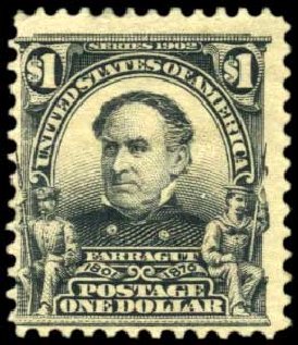 Value of US Stamp Scott Catalog # 311: US$1.00 1903 Farragut. Harmer-Schau Auction Galleries, Oct 2010, Sale 87, Lot 260