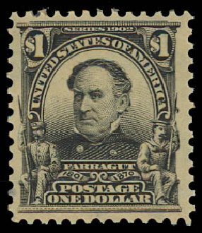 Price of US Stamps Scott Catalogue # 311 - 1903 US$1.00 Farragut. Daniel Kelleher Auctions, Jul 2011, Sale 625, Lot 910