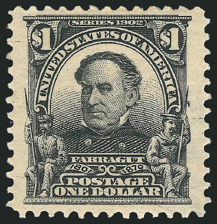 Values of US Stamp Scott Catalogue # 311 - US$1.00 1903 Farragut. Robert Siegel Auction Galleries, Mar 2011, Sale 1007, Lot 2600