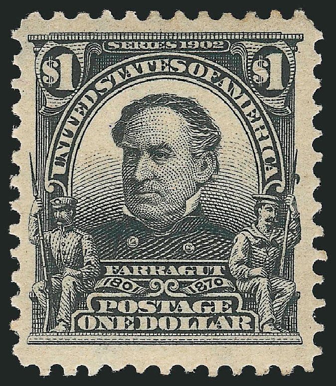 US Stamp Prices Scott Catalog #311 - 1903 US$1.00 Farragut. Robert Siegel Auction Galleries, Mar 2012, Sale 1019, Lot 690