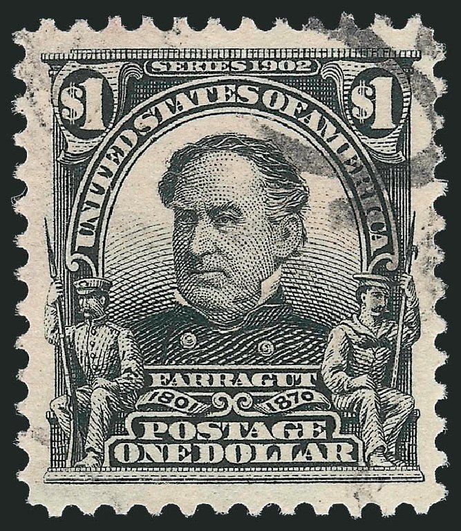 Cost of US Stamp Scott Catalog # 311 - US$1.00 1903 Farragut. Robert Siegel Auction Galleries, Oct 2012, Sale 1032, Lot 3440