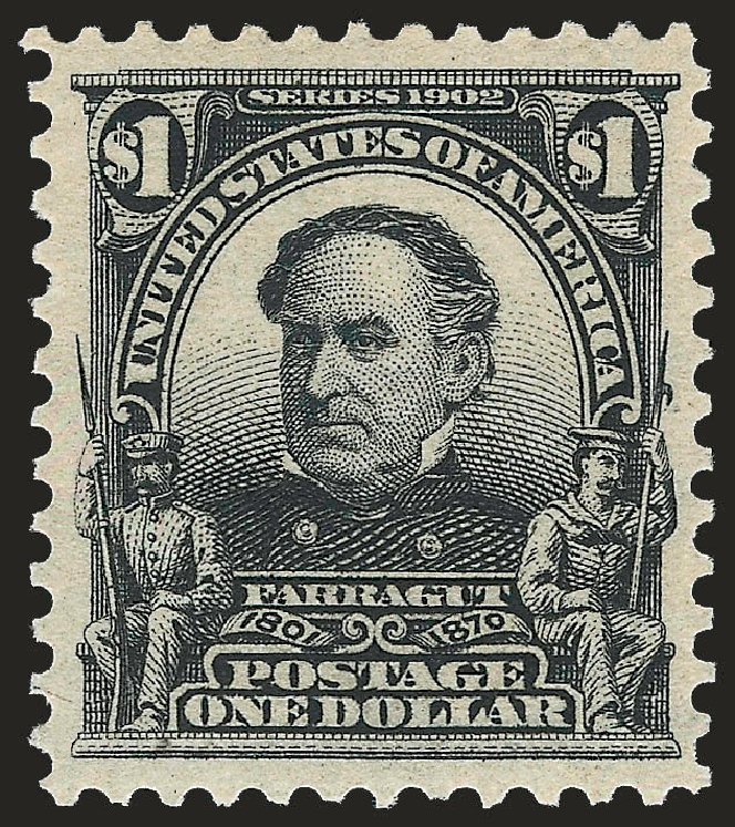 US Stamp Value Scott Catalog # 311: US$1.00 1903 Farragut. Robert Siegel Auction Galleries, Jun 2010, Sale 992, Lot 2400