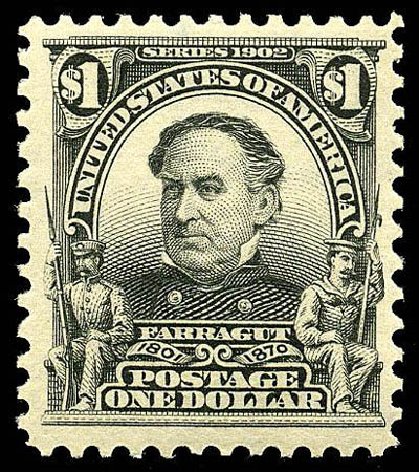 Costs of US Stamp Scott Catalogue # 311 - 1903 US$1.00 Farragut. Matthew Bennett International, Apr 2008, Sale 326, Lot 311