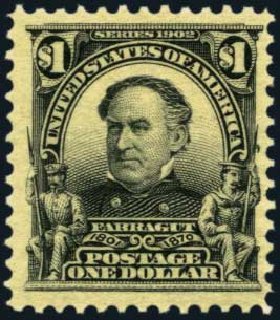 Cost of US Stamp Scott Catalogue # 311 - 1903 US$1.00 Farragut. Harmer-Schau Auction Galleries, Aug 2012, Sale 94, Lot 1471