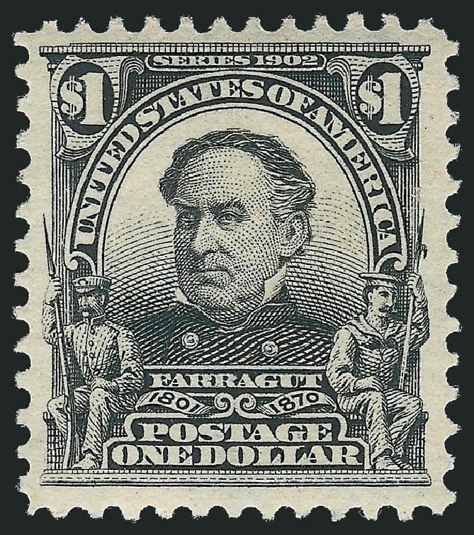 US Stamps Prices Scott Catalogue 311 - US$1.00 1903 Farragut. Robert Siegel Auction Galleries, Mar 2011, Sale 1007, Lot 2601