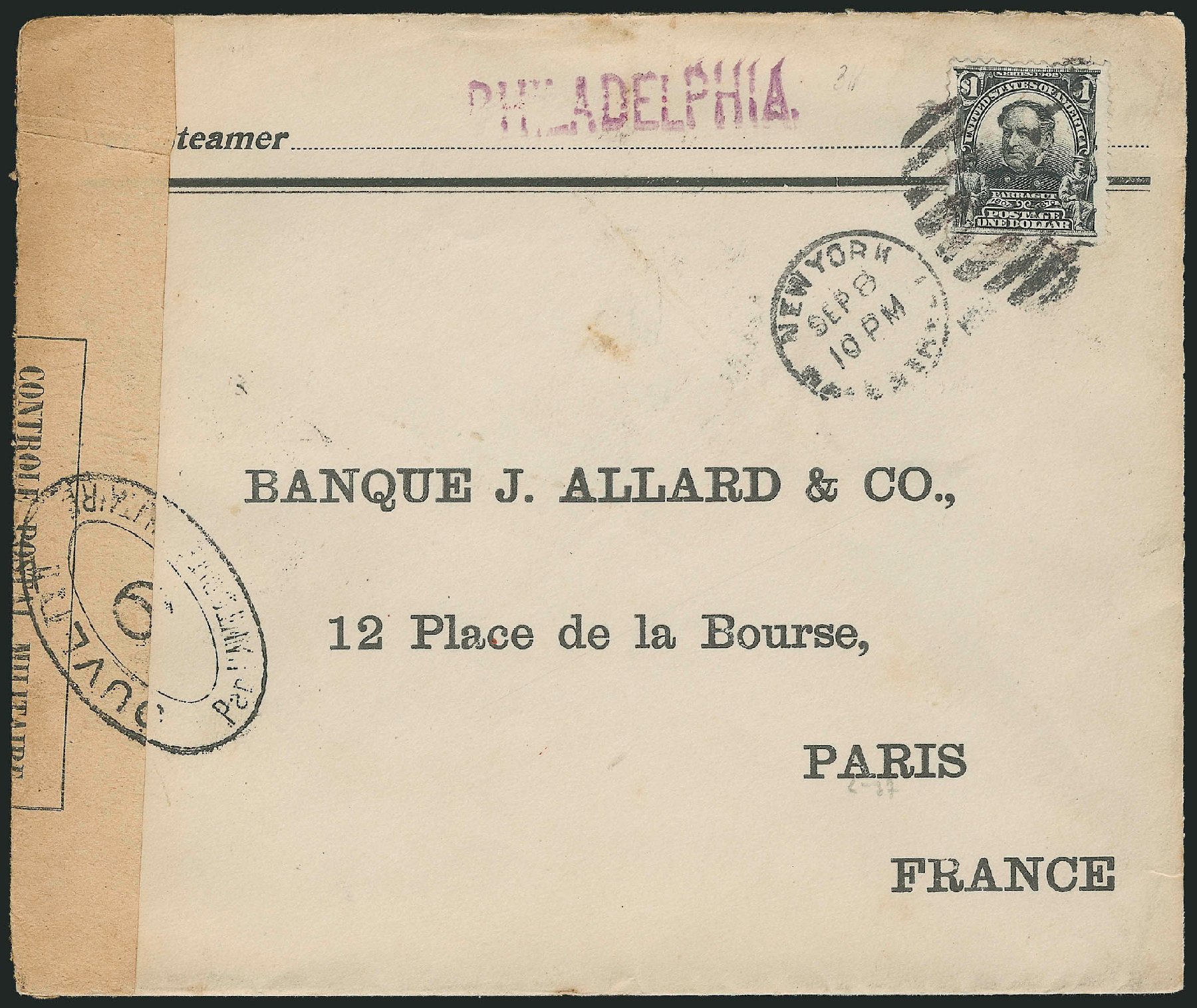 Price of US Stamps Scott Catalog # 311 - 1903 US$1.00 Farragut. Robert Siegel Auction Galleries, Feb 2015, Sale 1093, Lot 31