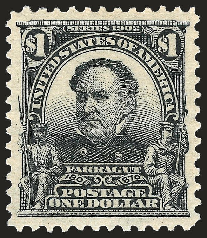 Values of US Stamps Scott Catalog # 311: US$1.00 1903 Farragut. Robert Siegel Auction Galleries, Sep 2008, Sale 962, Lot 2621